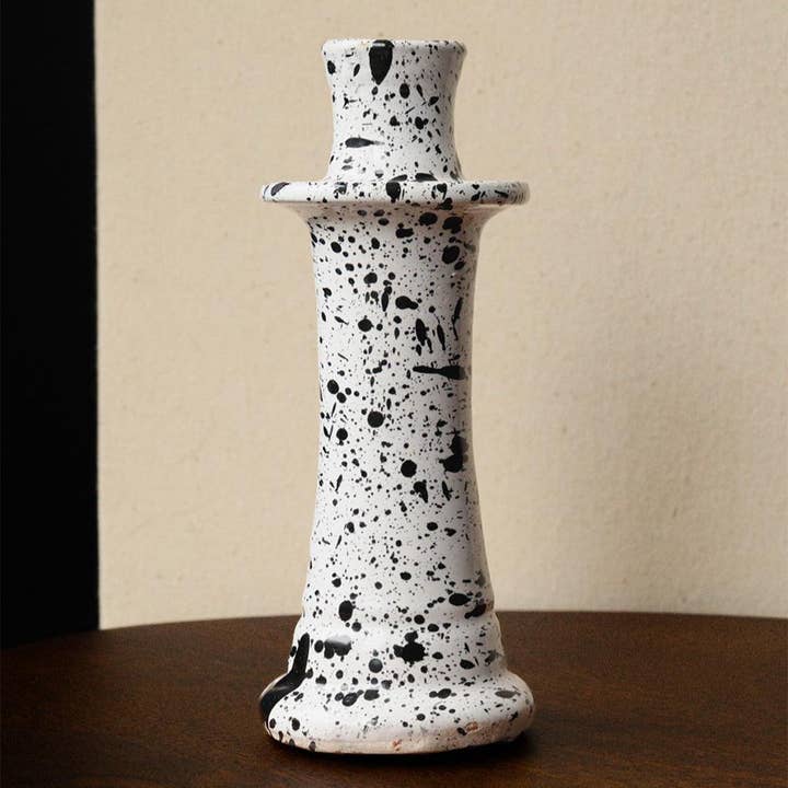 Pink Cactus & Co - Vente Bougeoirs - Bougeoir en céramique à finition mouchetée6