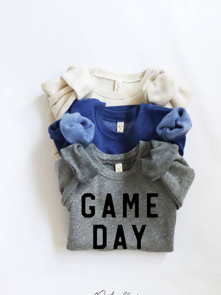 GAME DAY Toddler Unisex Graphic Sweatshirt for wholesale by OAT COLLECTIVE