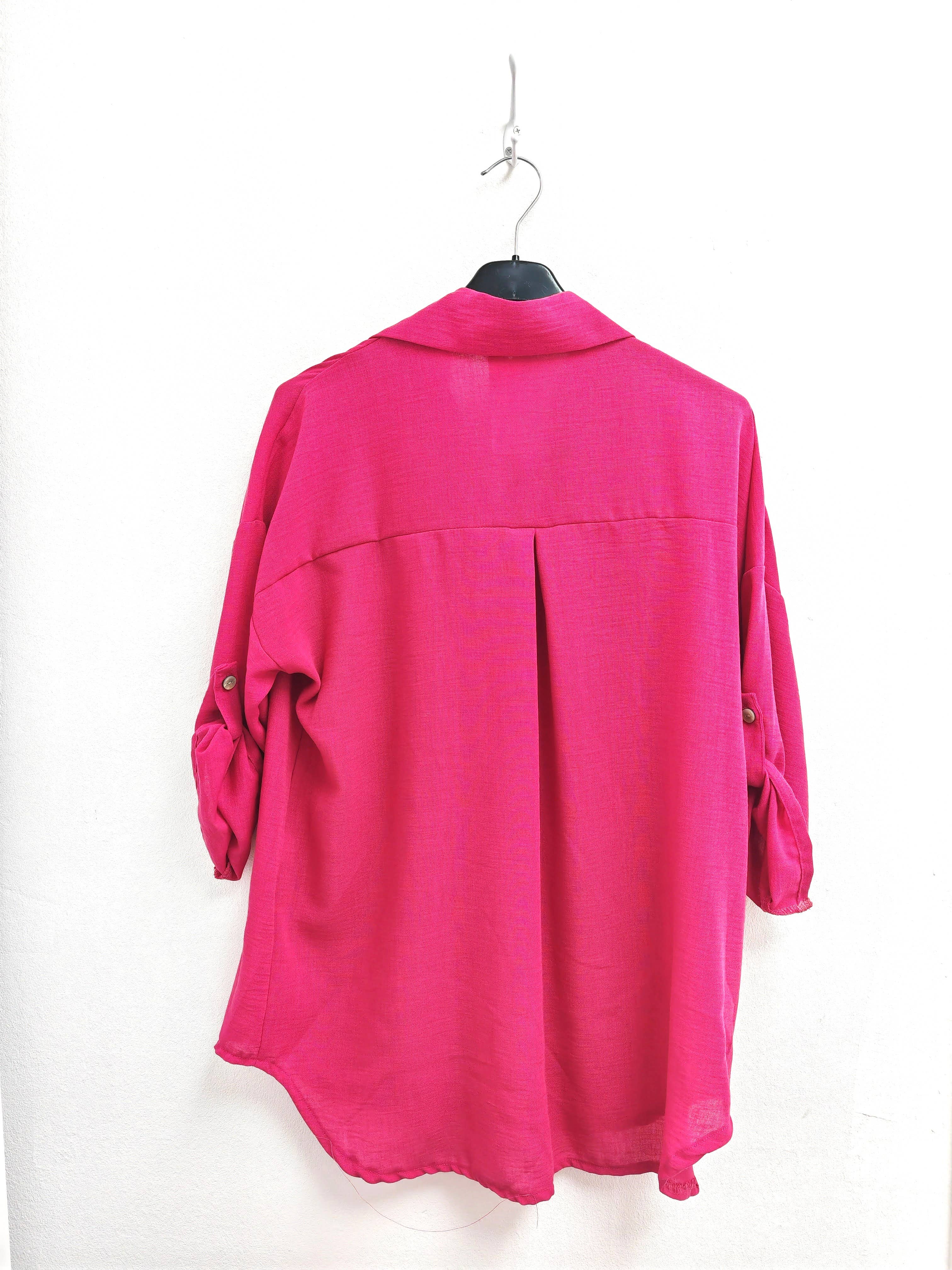 Superbia - Wholesale Button Down Shirt - Women's - Italian One Size Full Button Linen Shirt Blouse with Pocket16