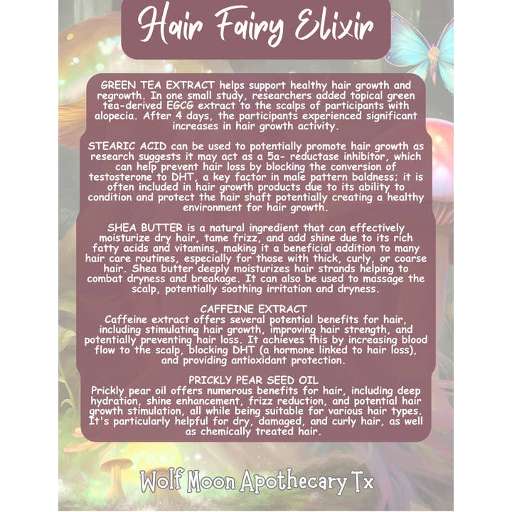 Wolf Moon Apothecary Tx - Wholesale Hair Oil - Hair Fairy Elixir | Natural | Organic | All Hair Types 9