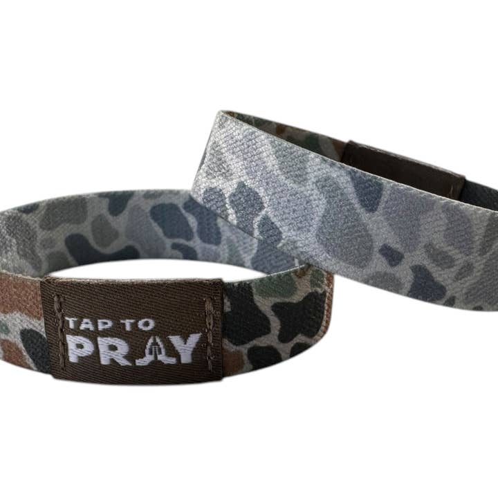 Versible - Wholesale Wristband - Tap To Prayâ„¢ Wristbands - River Rock Camo Classic & Sage