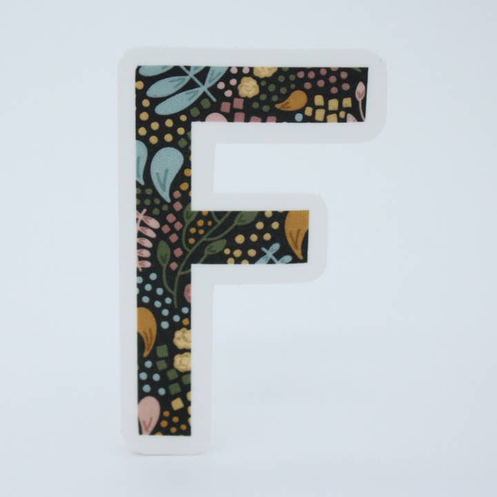 Adesivo lettera F, 2,5 x 1,6 pollici per la vendita all'ingrosso da parte di H&L Craft Co