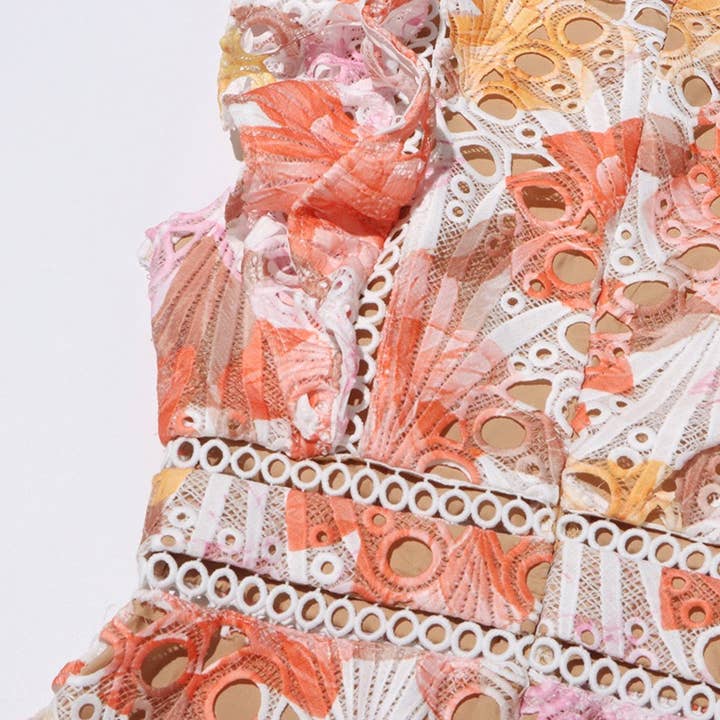 Productseeker – Vestido - Mulher por atacado – Vestido midi elegante sem mangas em renda bordada com flores13