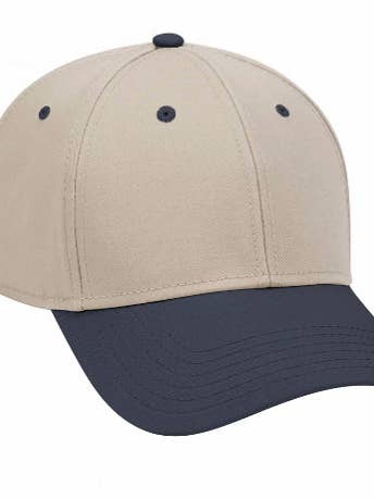 Casquette de baseball OTTO CAP 6 panneaux en sergé de coton à profil bas pour la vente par Print The Dream