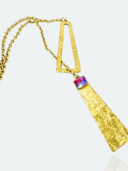 Contemporary necklace Huella Y Textured with Crystal for wholesale by Sebastián Isabelino