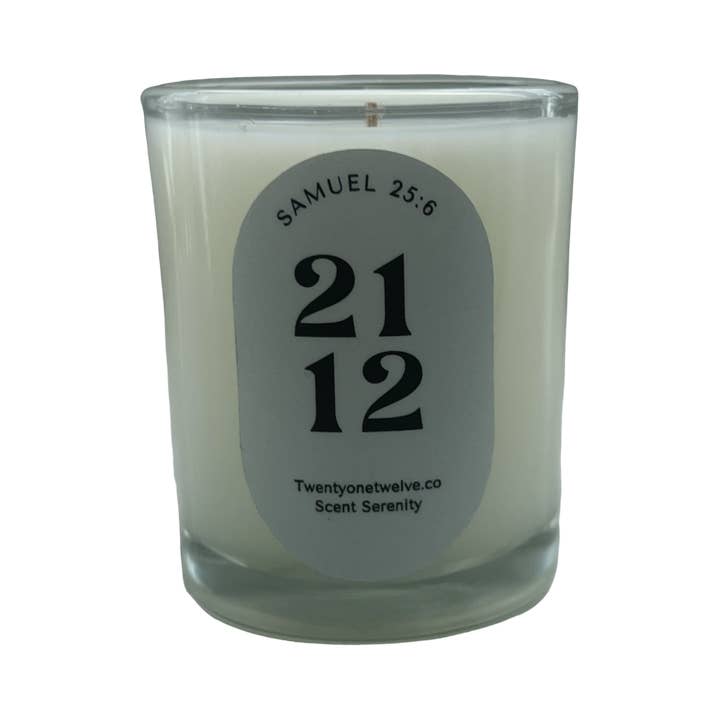 twentyonetwelve.co - Wholesale Jar/filled candle - Luxury Coconut Apricot Scented Wax Bible Verse Candle 2