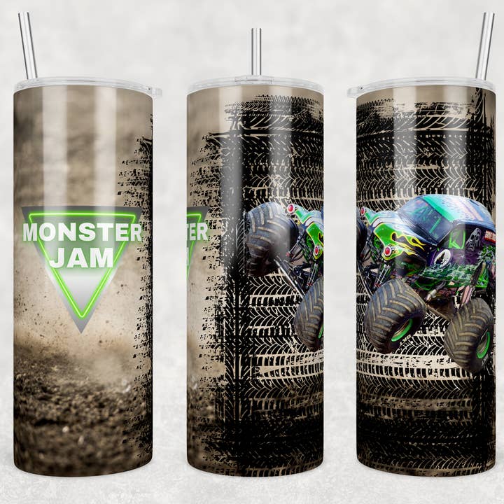 Monster Jam Dirt Sublimationsbecher, 20 Unzen für den Großhandel von Twisted T Creations