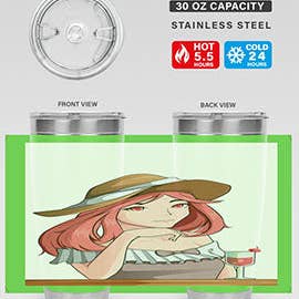 bella donna con succo fresco in estate 37#- anime- Tumbler per la vendita all'ingrosso da parte di Mugs R Us