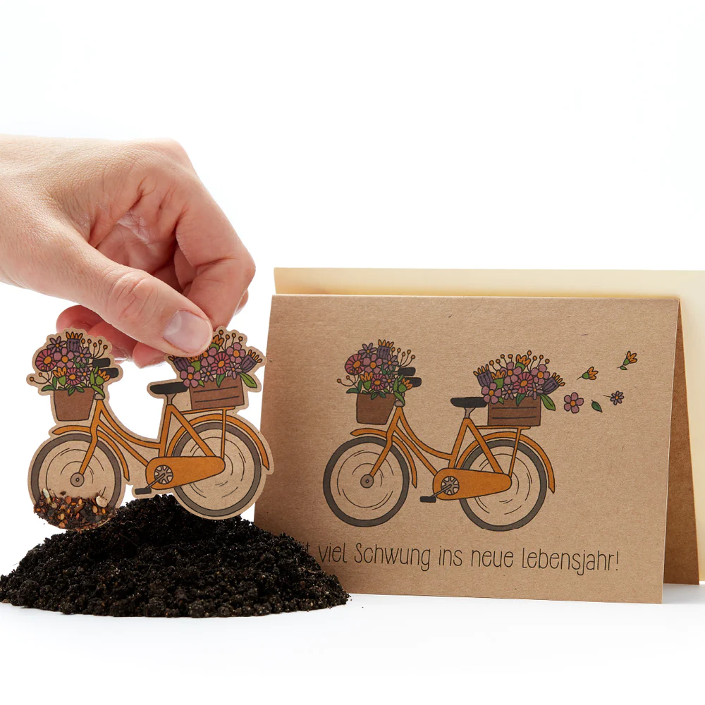 TDJ Stadtgärtner GmbH - Wholesale Birthday Card - Seed card - with a lot of momentum into the new year of life1