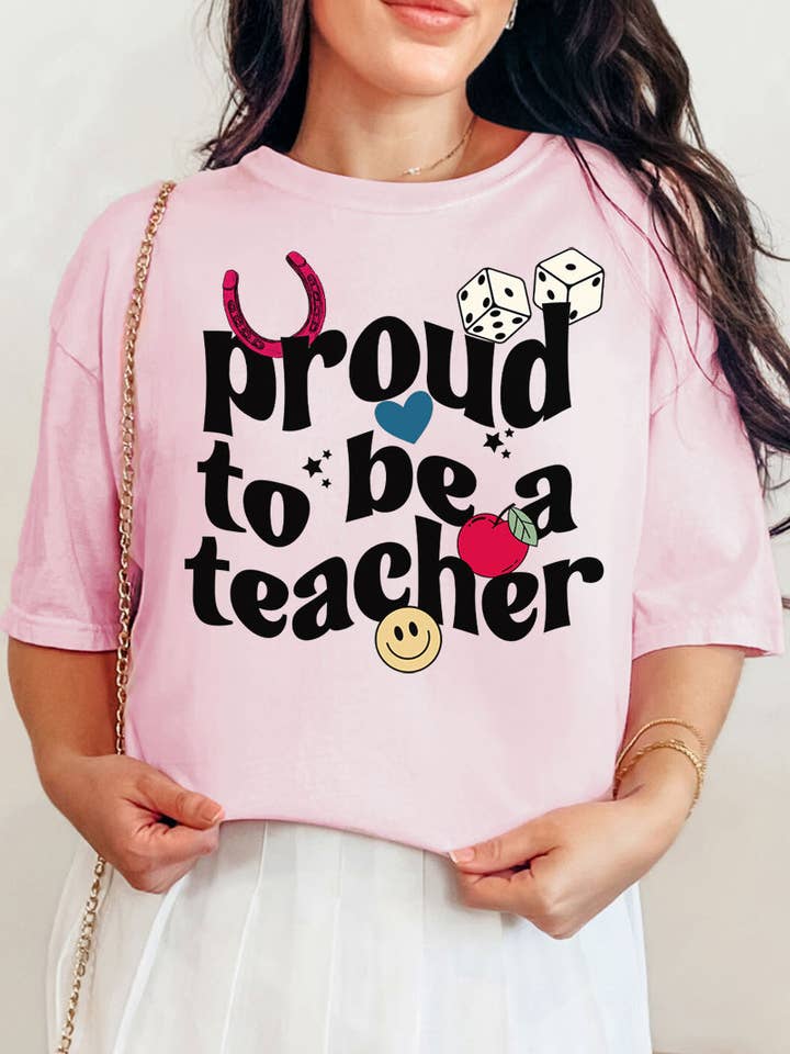 Proud Teacher Comfort Colors Adult Ring-Spun Cotton Tee for wholesale by Wholesale Accessory Market