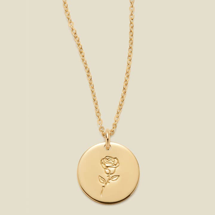 Made By Mary - Wholesale Pendant/Charm Necklace - Birth Flower Necklace - 1/2"14