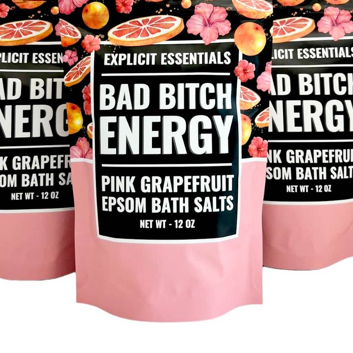 Bad Bitch Energy Bath Salts 12oz Bag for wholesale by Explicit Essentials