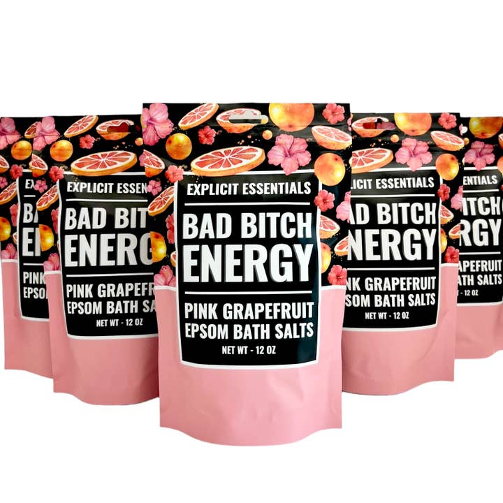 Bad Bitch Energy Bath Salts 12oz Bag for wholesale by Explicit Essentials