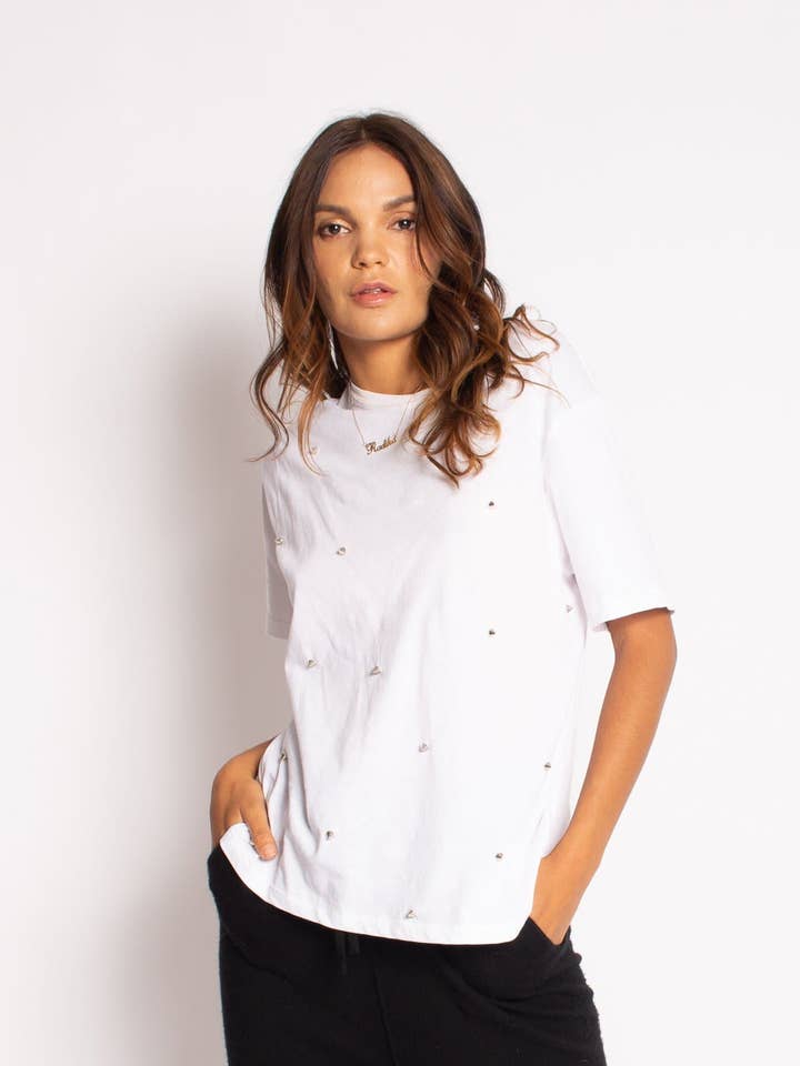 Elke dag verfraaid t-shirt van biologisch katoen voor wholesale door Karen Thomas