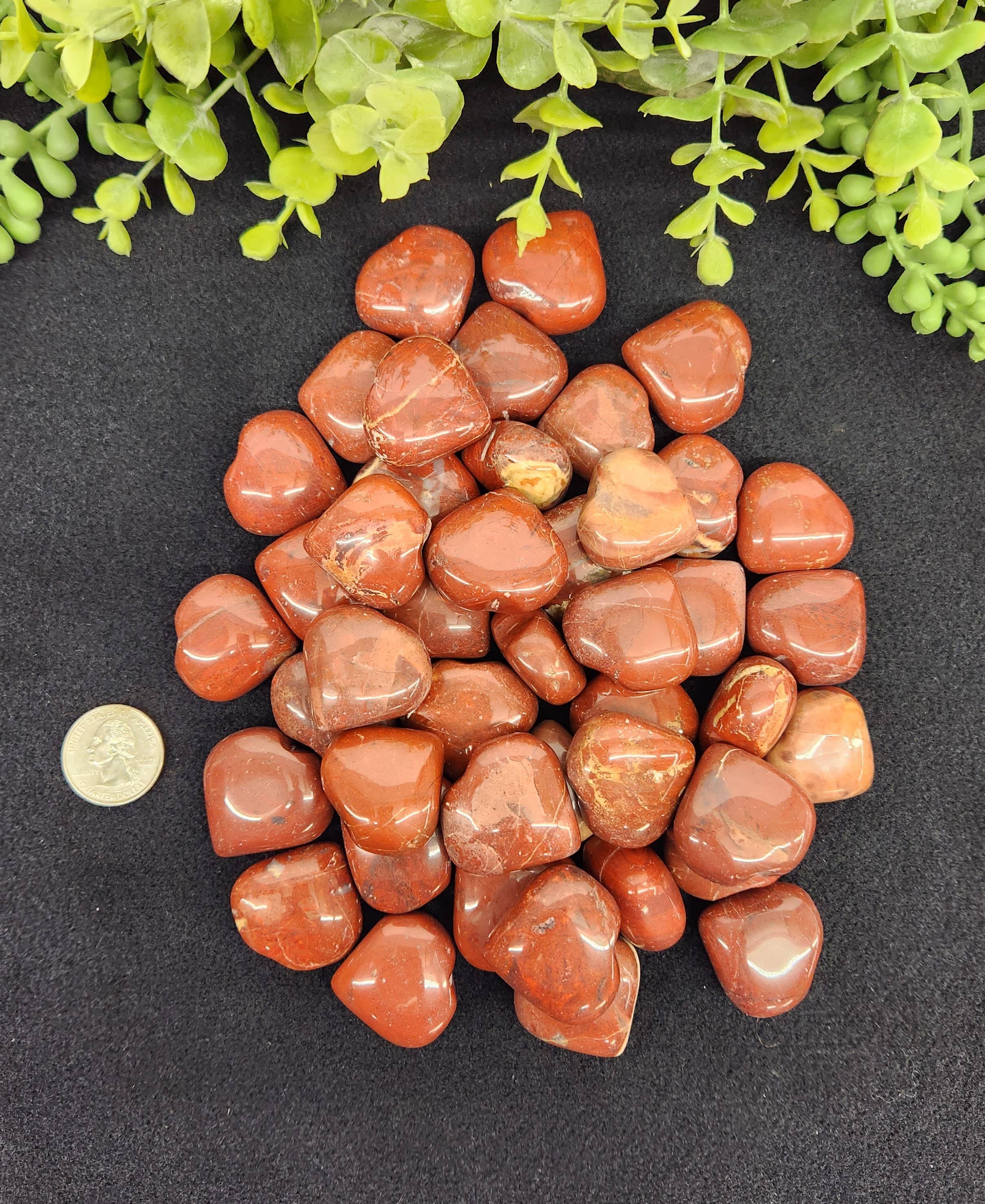 Meraki Gemstones - Wholesale Spiritual Stone/Crystal - Red Jasper Hearts-0.5kg/1.1lbs (30x30x15mm or 3cm)4