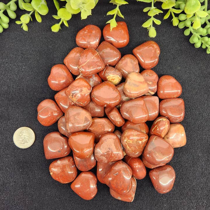 Meraki Gemstones - Wholesale Spiritual Stone/Crystal - Red Jasper Hearts-0.5kg/1.1lbs (30x30x15mm or 3cm)4