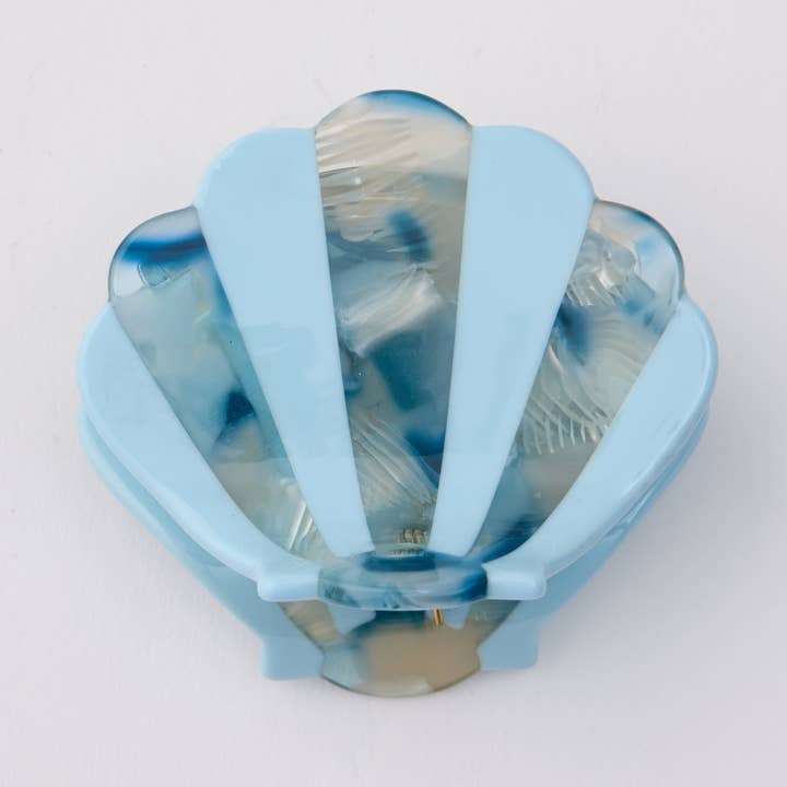 Muschelhaarspange - Blau für den Großhandel von Martha Jean