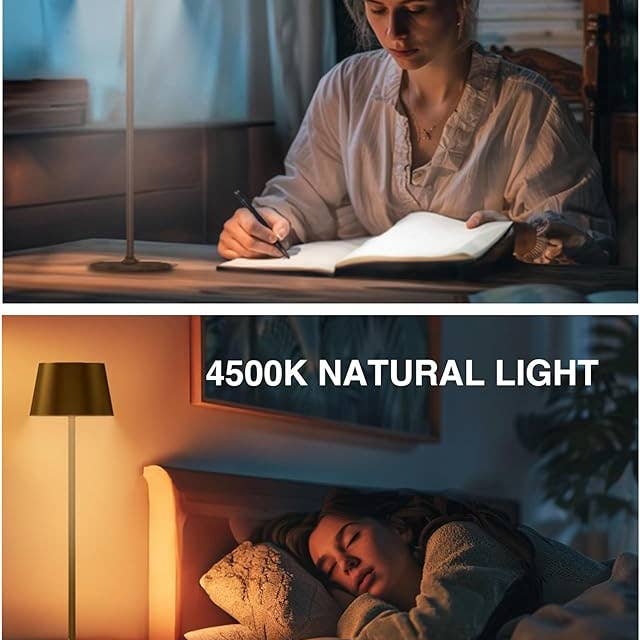 LivingTaste Home Inc - Wholesale Accent/Desk Lamp - 2-Pack Cordless 5000mAh Rechargeable LED Table Brown Lamp5