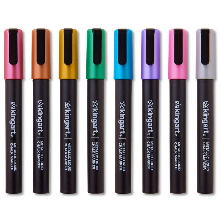 KINGART - Wholesale Marker - Liquid Chalk Markers 8 Metallic Colors1