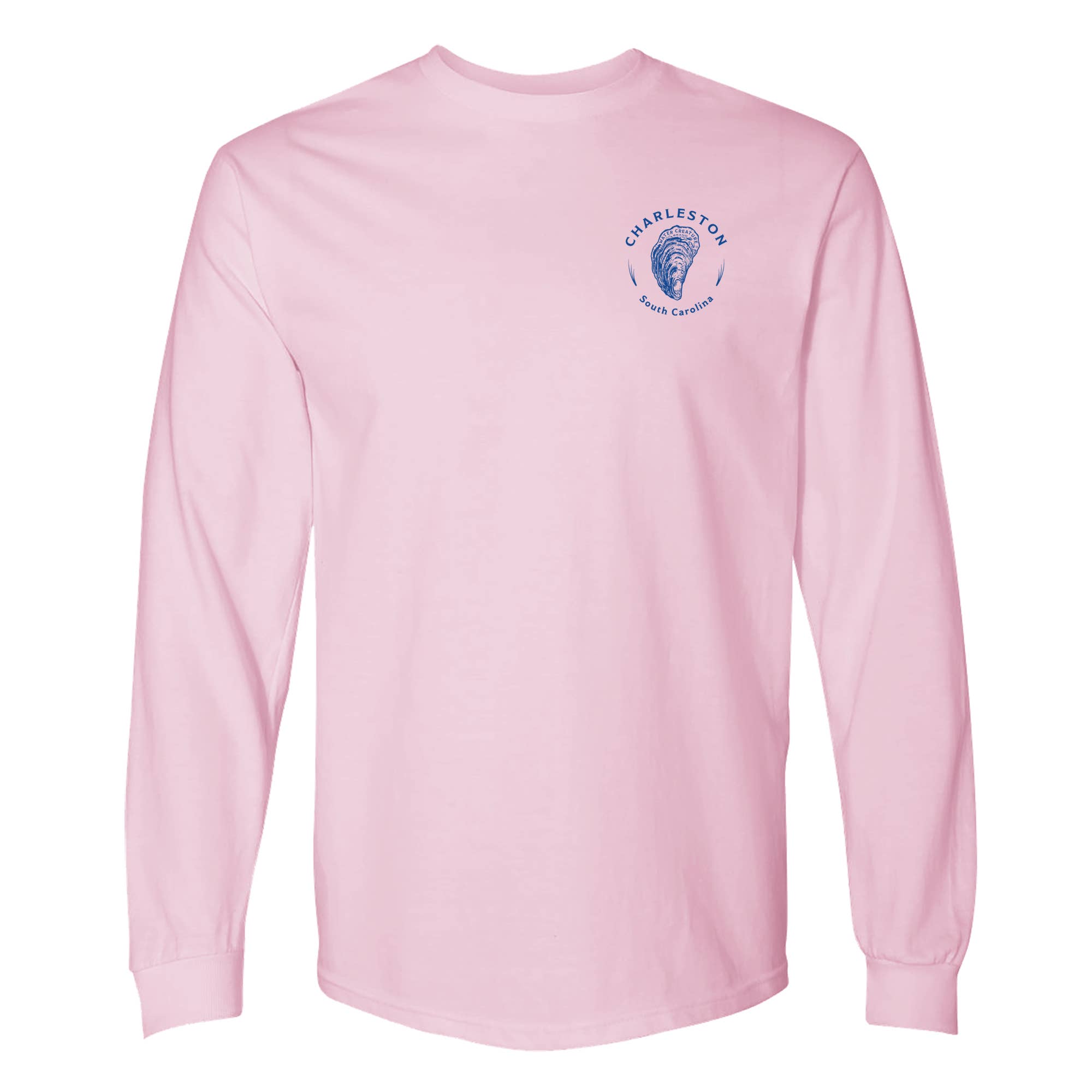 Charleston Apparel - Wholesale Screen Printed T-Shirt - Unisex - Customizable Oyster Etching Long Sleeve - original drawing.4