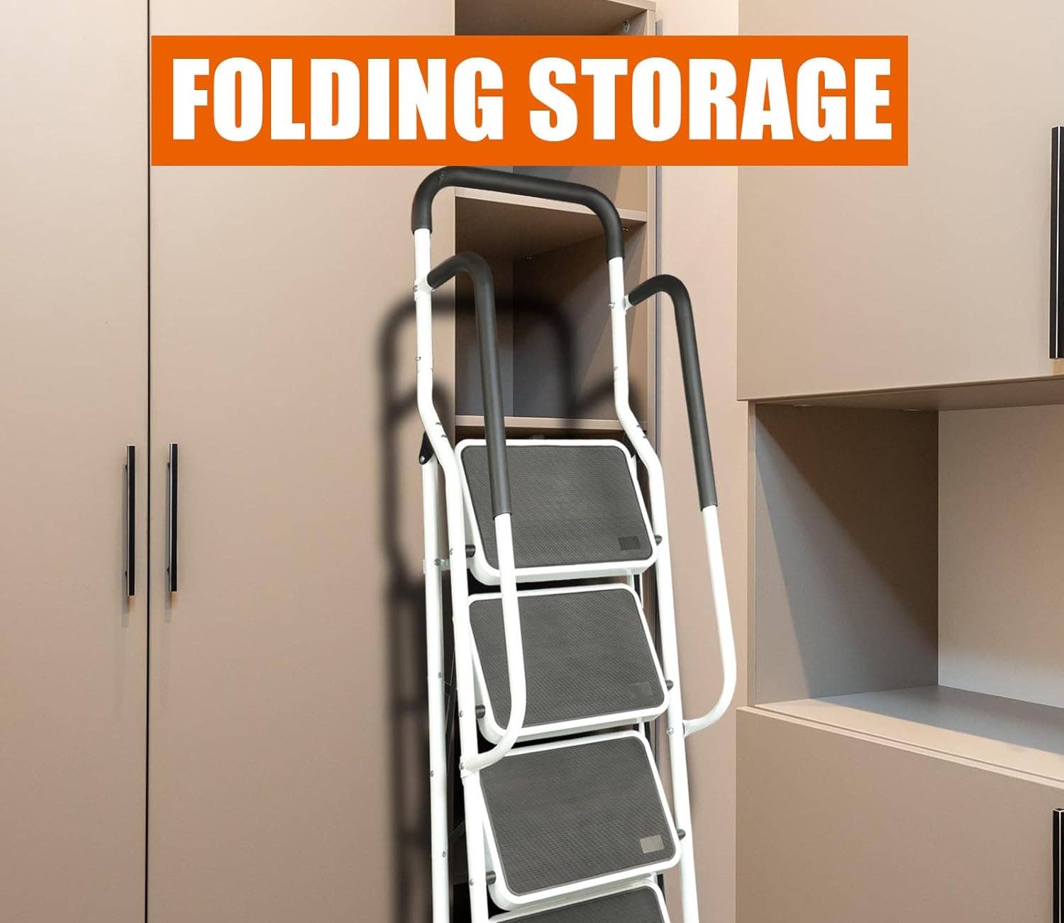 Angel Isabella - Vente Étagère flottante - Échelle en acier de qualité essentielle avec mains courantes longues et étendues1