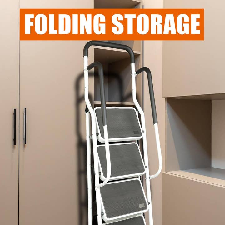 Angel Isabella - Vente Étagère flottante - Échelle en acier de qualité essentielle avec mains courantes longues et étendues1