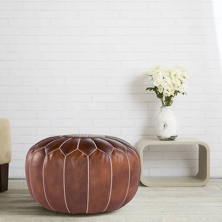 Poufs marocains pour la vente par Verve Culture