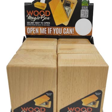 Novelty Brands - Wholesale Decorative Box - Wood Magic Storage Box - 6 Piece Display