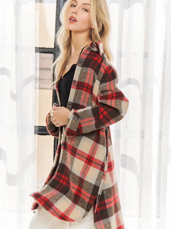 ADORA LA - Vendita all'ingrosso Giacca a camicia - Donna - CEJ1987A - GIACCA CLASSICA IN FLANELLA
