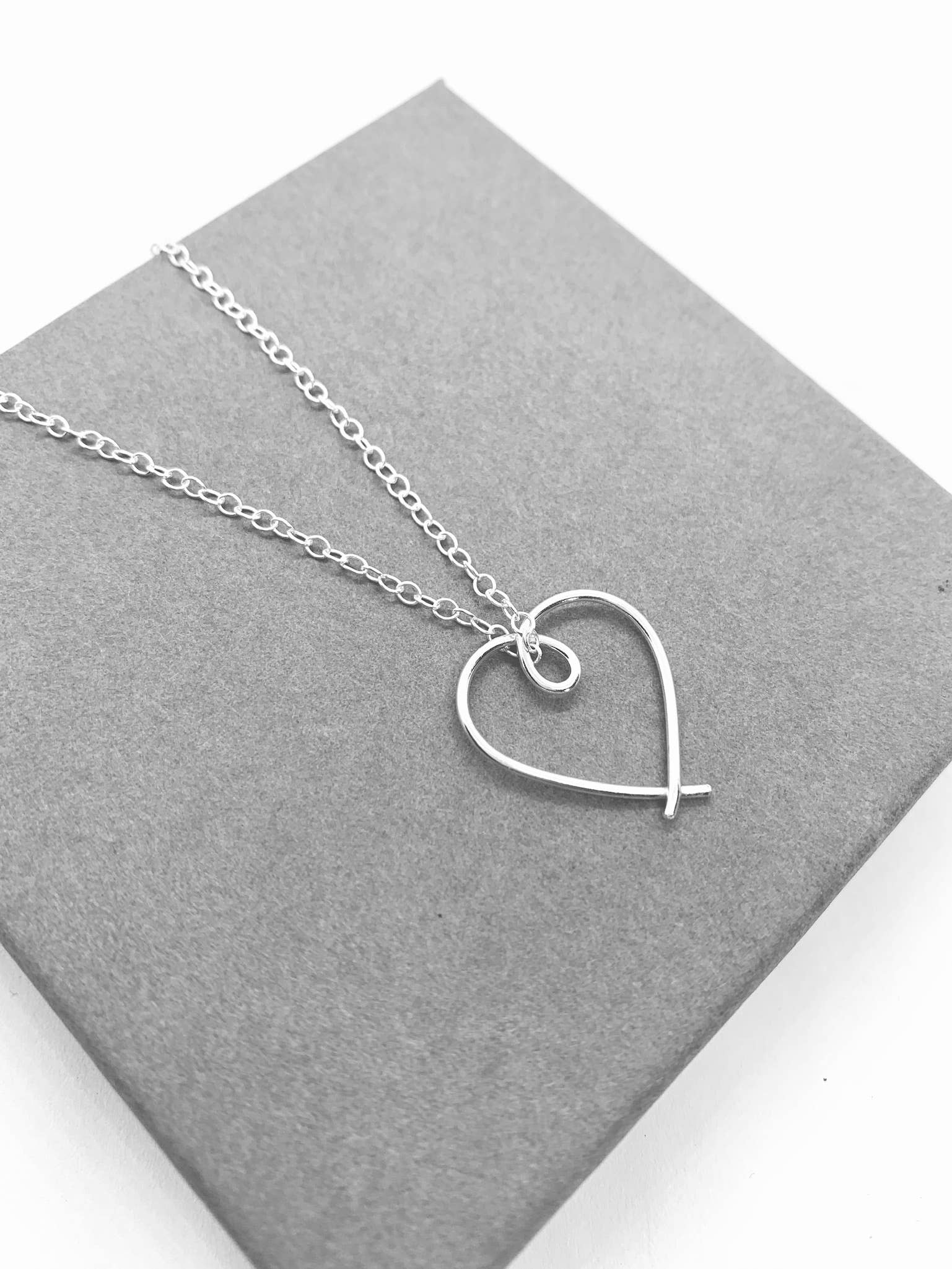 Verve Jewellery - Wholesale Pendant/Charm Necklace - Sterling silver heart necklace, silver heart pendant2