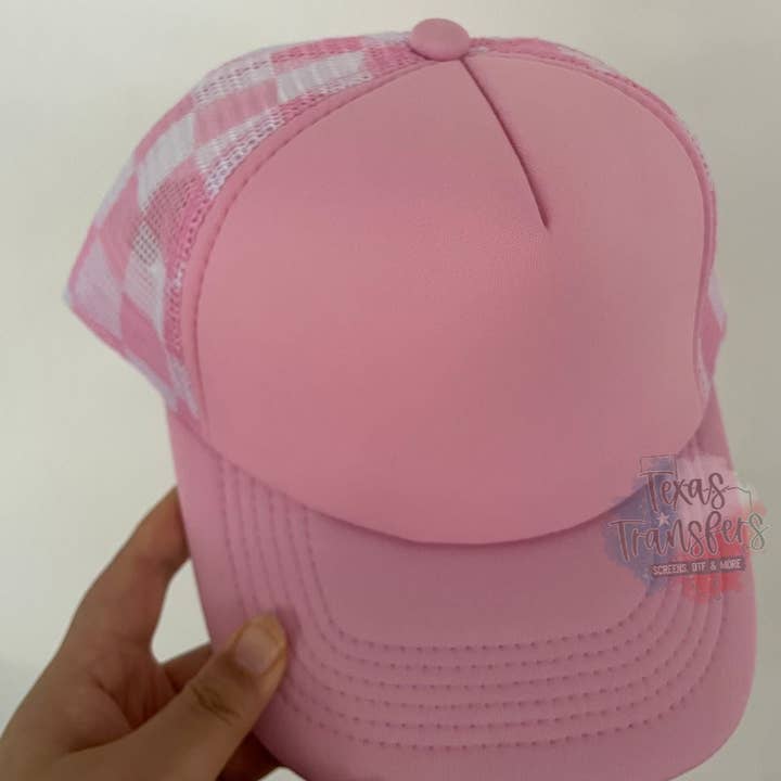Texas Transfers - Wholesale Trucker Hat - Women's - Checker Trucker Hat (Multiple Options)