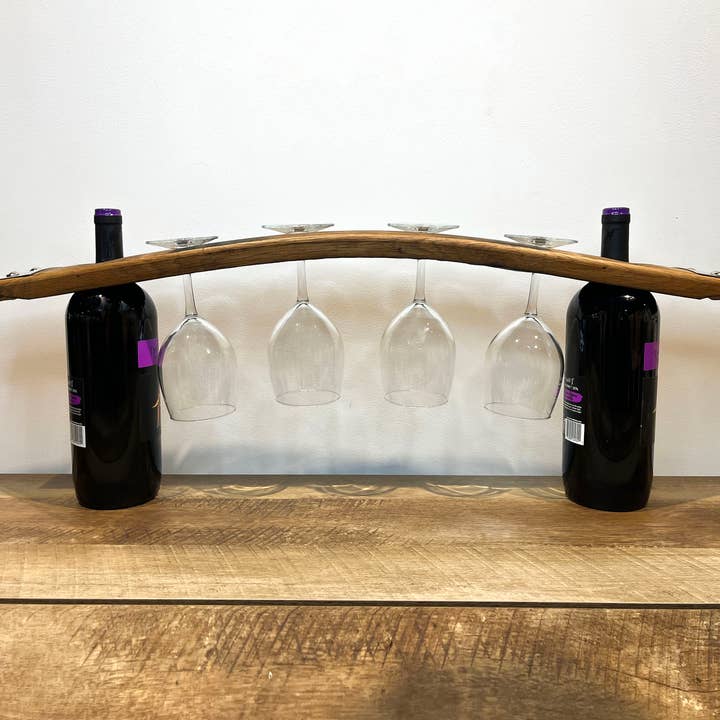 Dobbelt dato nat tønde stave 4 Glasholder for engroshandel hos Barrel Werks