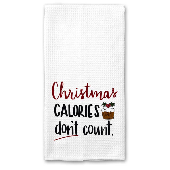Tea Towel - Christmas Calories for wholesale by tinted pearl DESIGNS