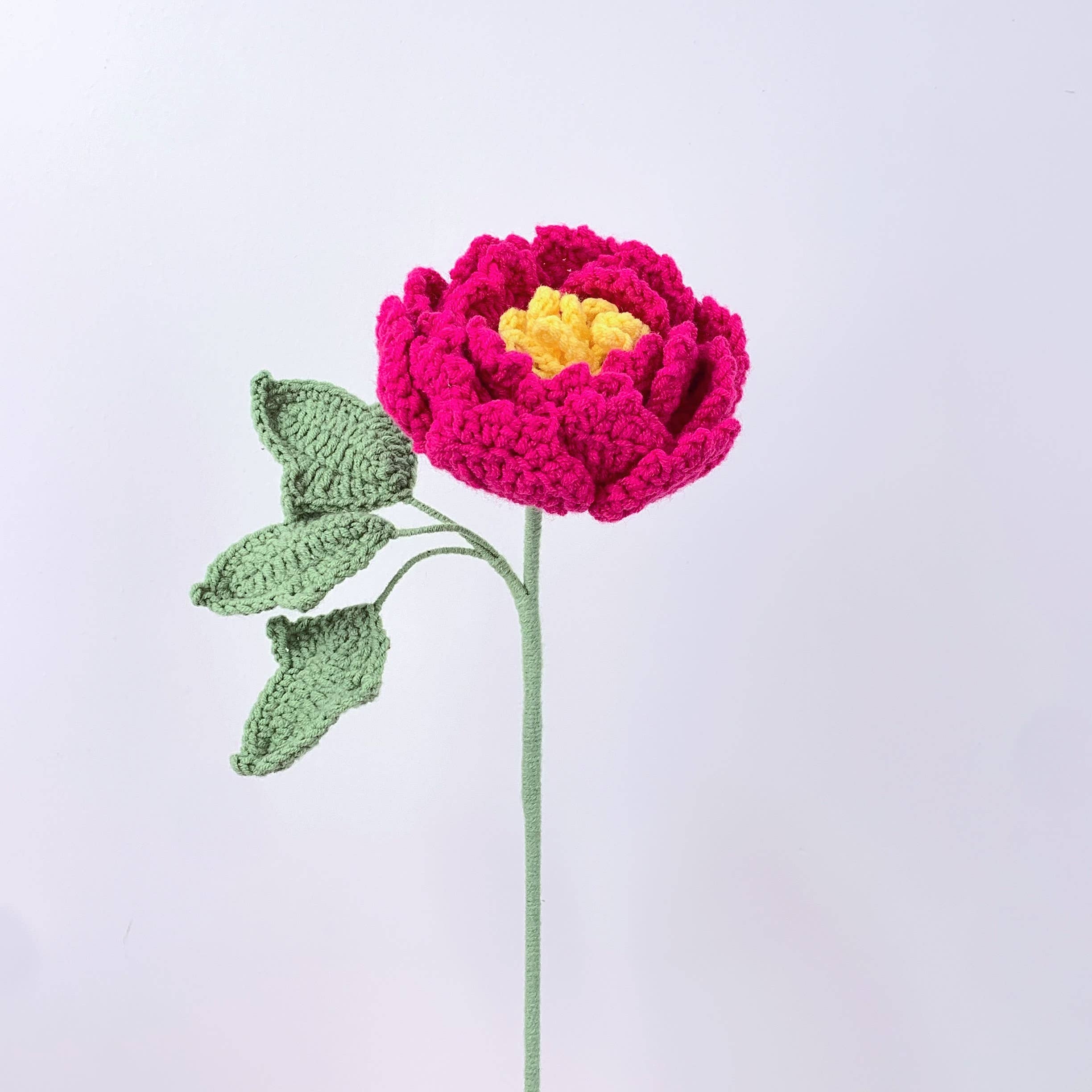 Lilyrosy（Duty free) - Wholesale Artificial Flowers - Crochet Peony Flowers gift, Handmade Gift for her, Homedecor18