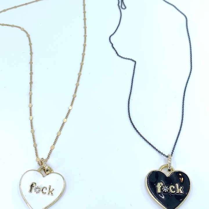 BMR – Großhandel Kette mit Anhänger/Charm – Fuck Emaille Anhänger Halskette