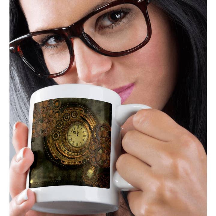 3dRose - Wholesale Coffee Mug - 3dRose, Wonderful clockwork, steampunk design, golden colors, Mug9