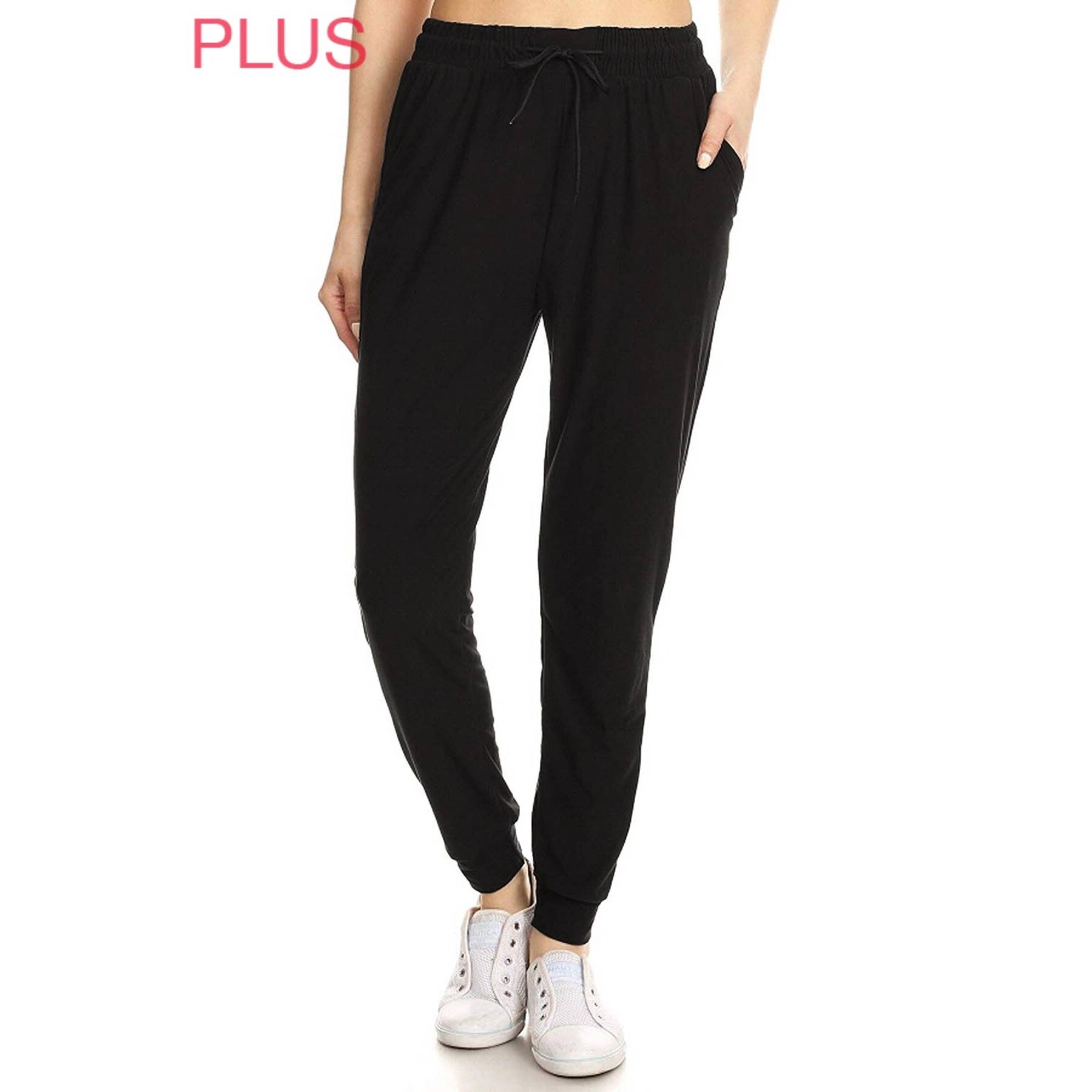 Leggings Depot - Vendita all'ingrosso Pantaloni sportivi/da jogging loungewear - Donna - Pantaloni da jogging in tinta unita morbidi e burrosi con coulisse1
