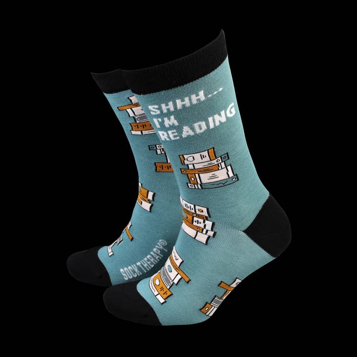 Ssst, ik lees - Heren Bamboe Sokken voor wholesale door Smiling Faces