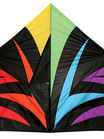 55" Black Lightning Delta Kite för wholesale av Skydog Kites LLC