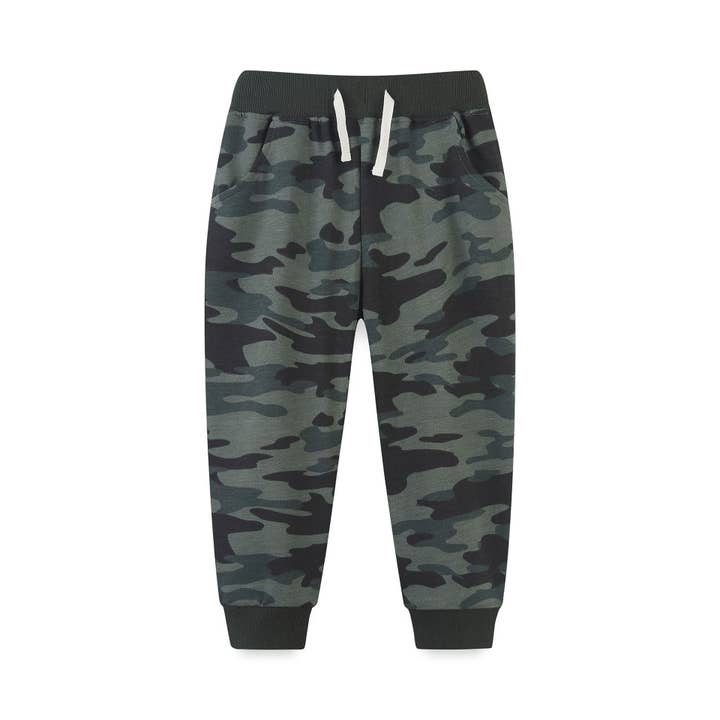 Camo Jogger Pants for Boys Soft Cotton Athletic Style for wholesale by shoplittleswan