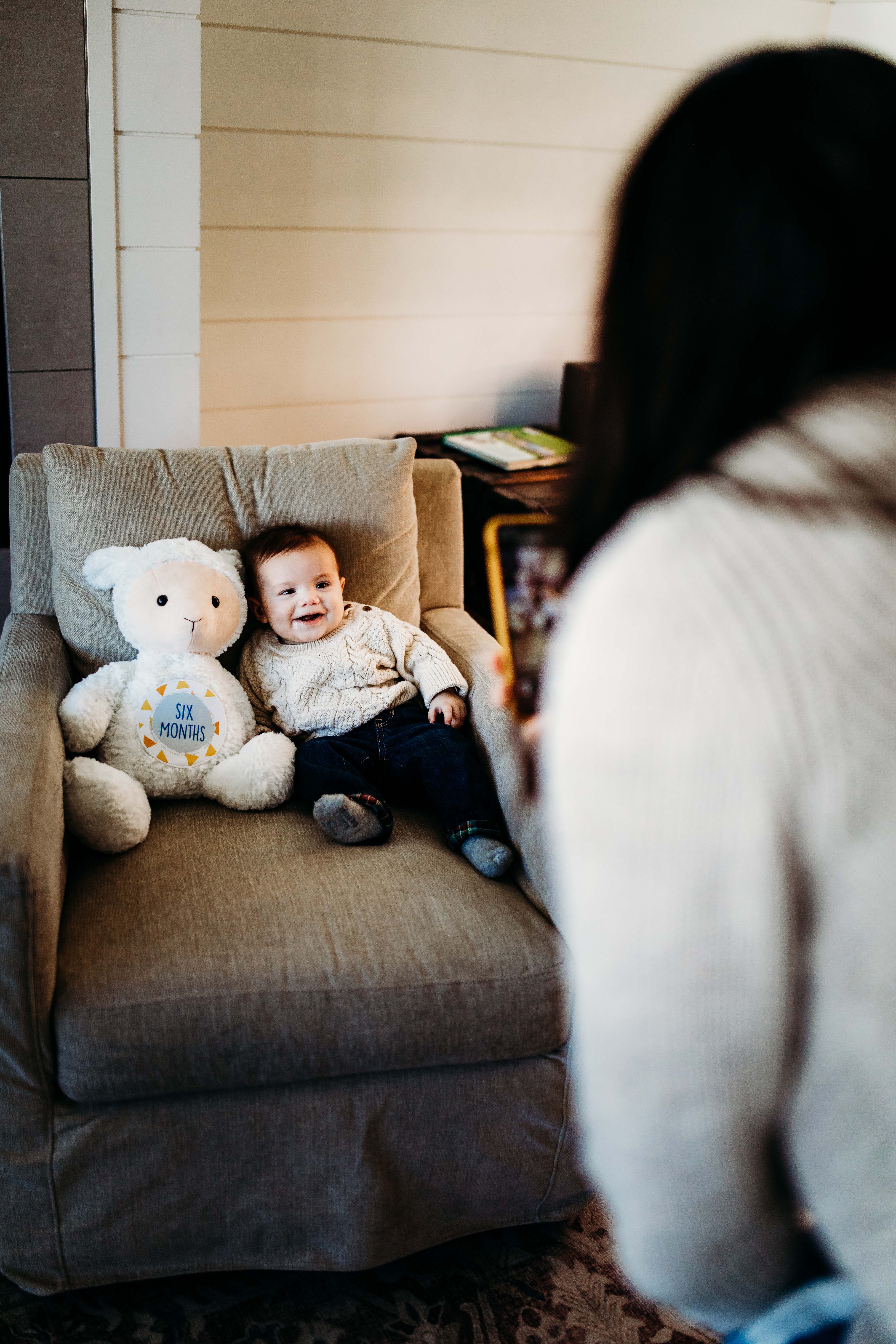 Grow With Me Baby Co - Wholesale Stuffed/Plush Toy - Kids & Baby - Monthly Milestone Tracker, Lamb Stuffed Animal  8