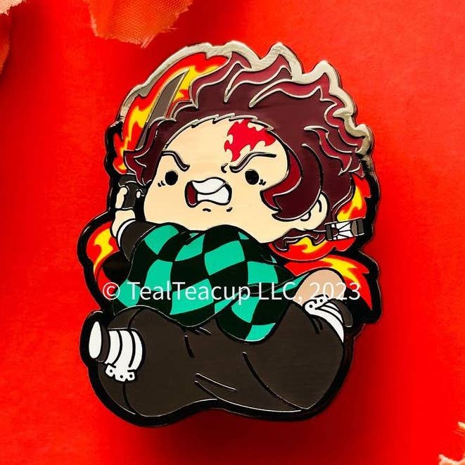 Tanji Run Fire Variant Pin for wholesale by TealTeacup