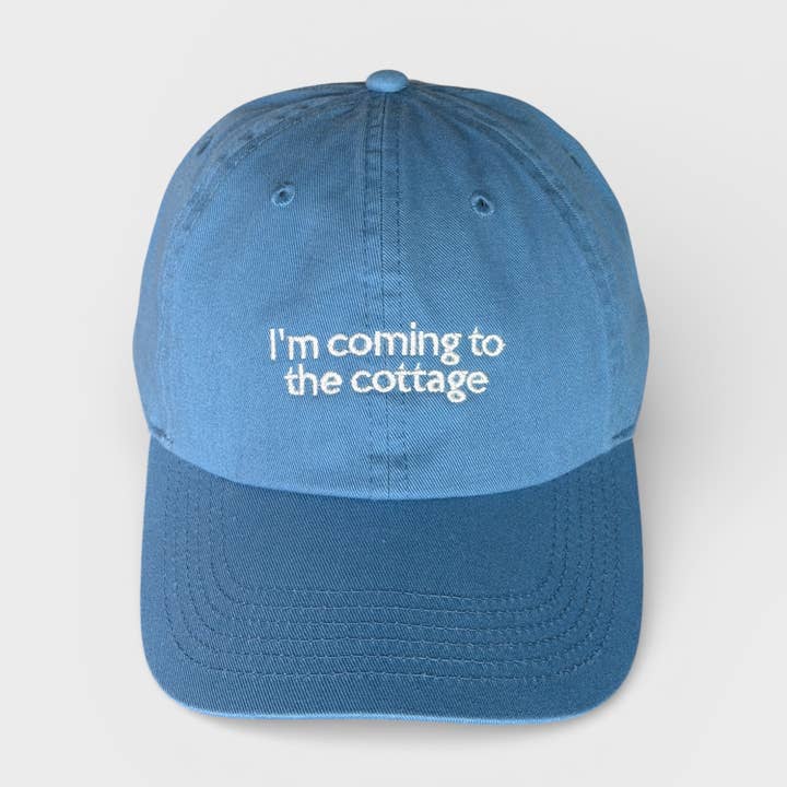 I'm Coming to the Cottage Embroidered Dad Hat for wholesale by Studio Notion