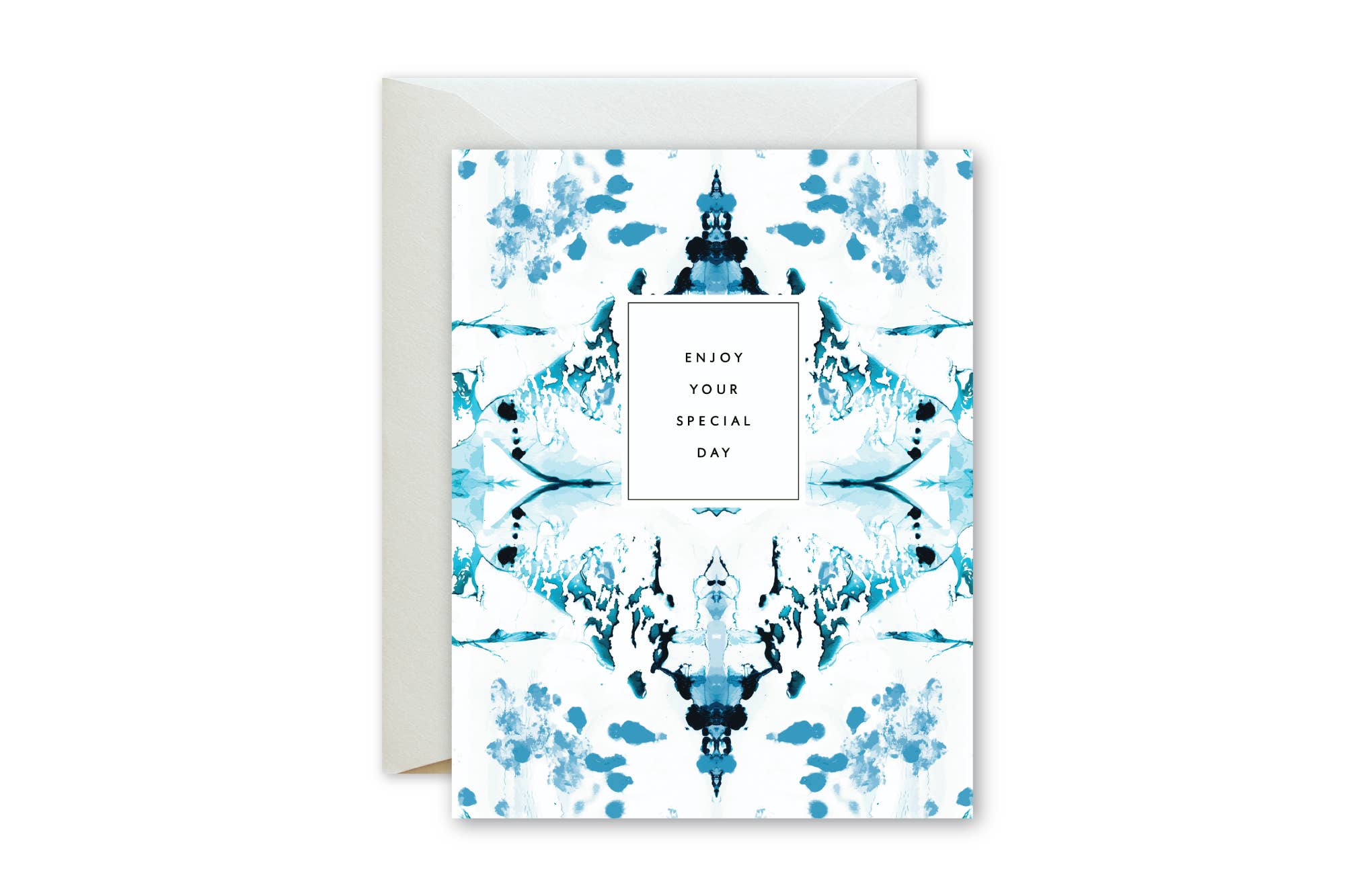 pixelimpress - Wholesale Everyday Greeting Card - Enjoy Your Special Day Blue + White Chinoiserie Greeting Card0