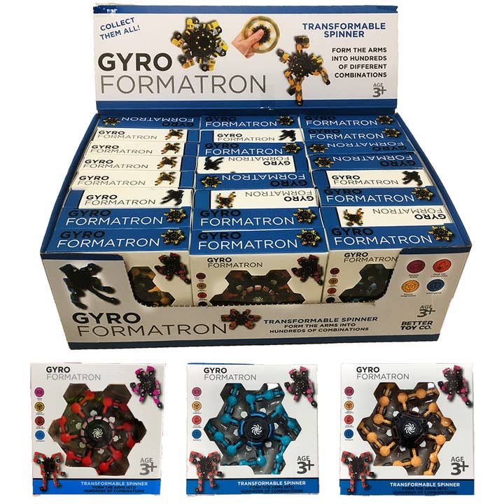 Gyro Formatron Fidget Spinner with Adjustable Arms Display and other Purchase Wholesale fidget hand spinner. Free Returns & Net 60 Terms on Faire trending on Faire.