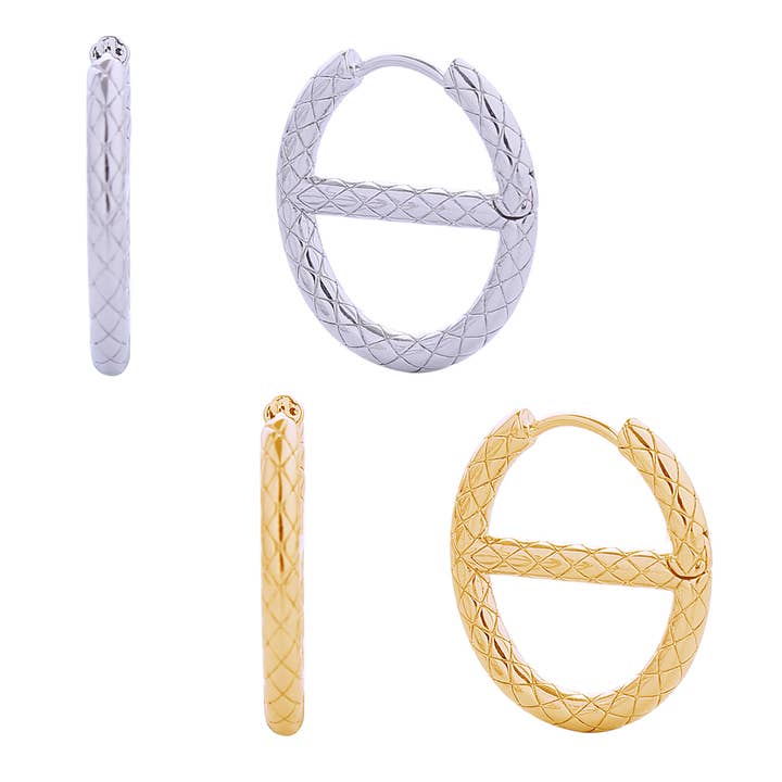 14K Gold-Dipped Round Huggie Earrings for wholesale by Fashion City