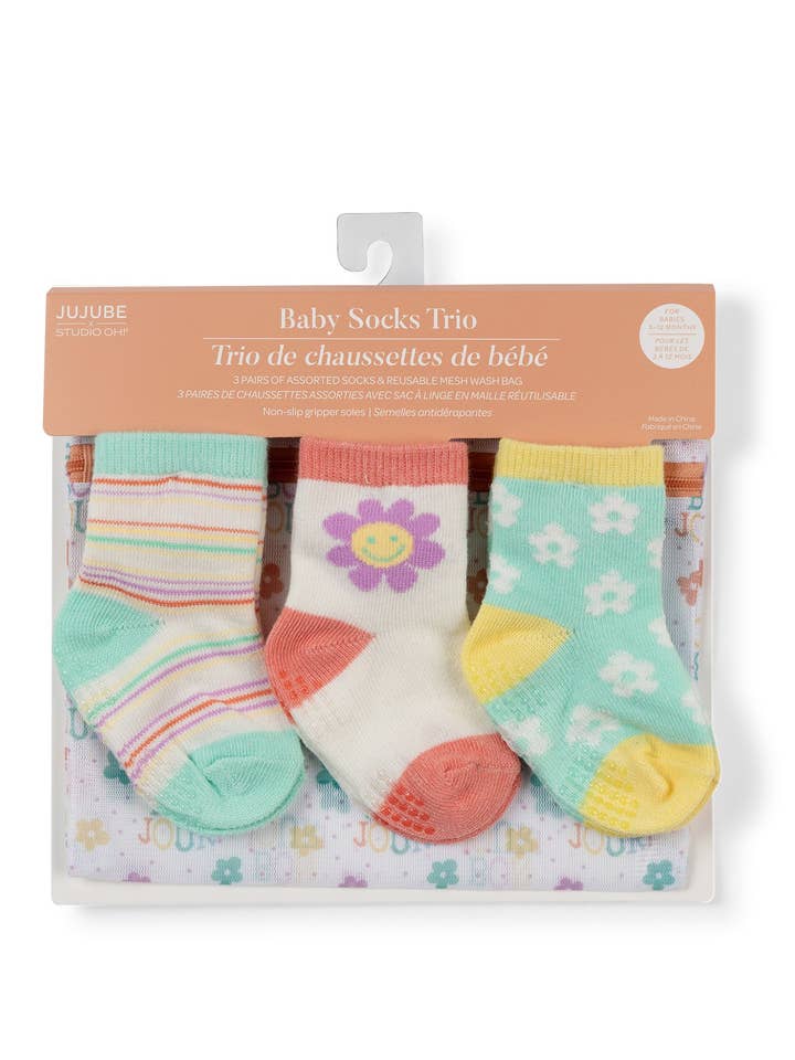 JuJuBe - Wholesale Socks - Baby - Baby Socks Trio Bonjour Bébé1