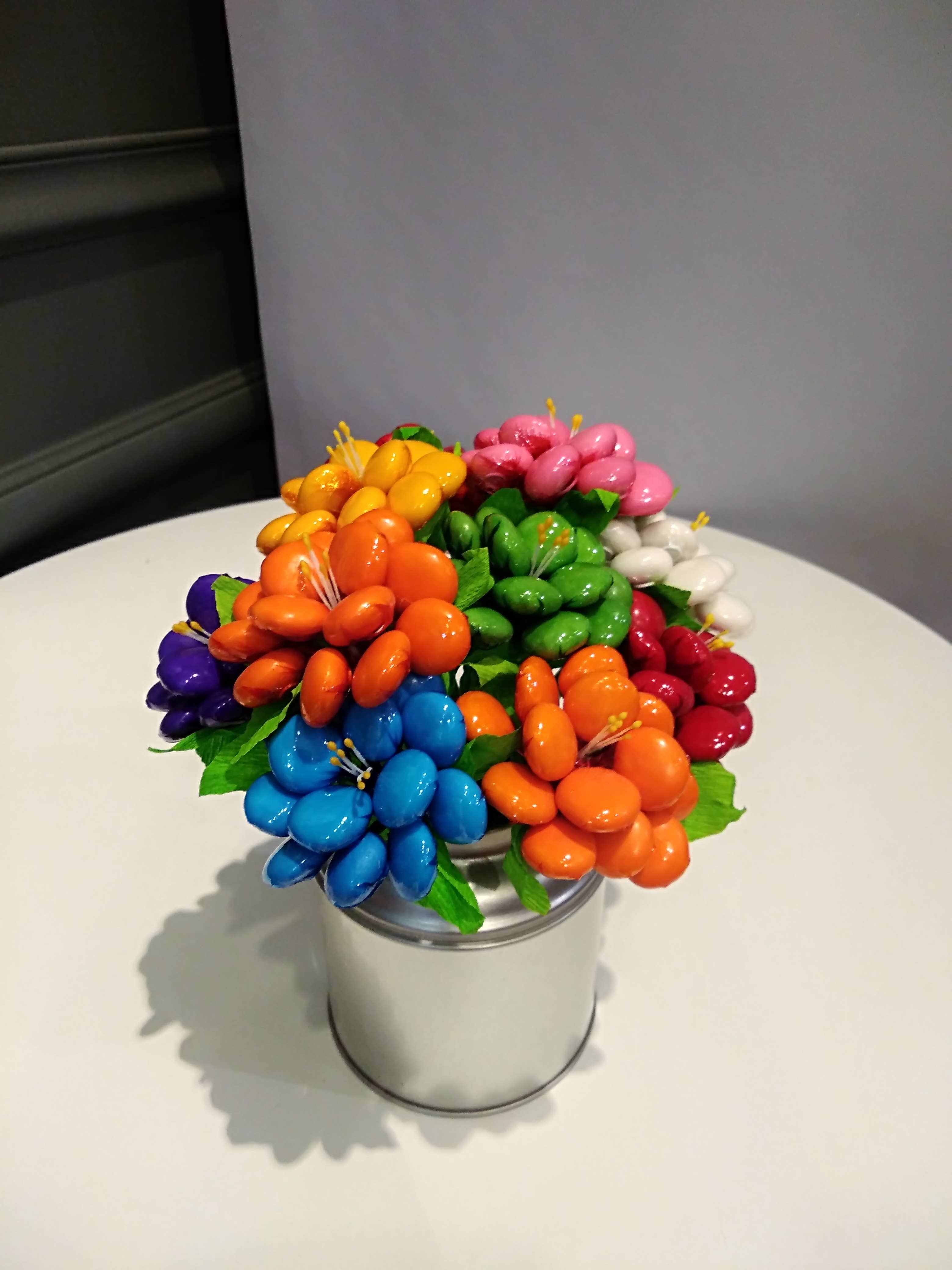 Fleurs-Thés en chocolat - Wholesale Chocolate Covered Sweets - Small peony in chocolate dragées1