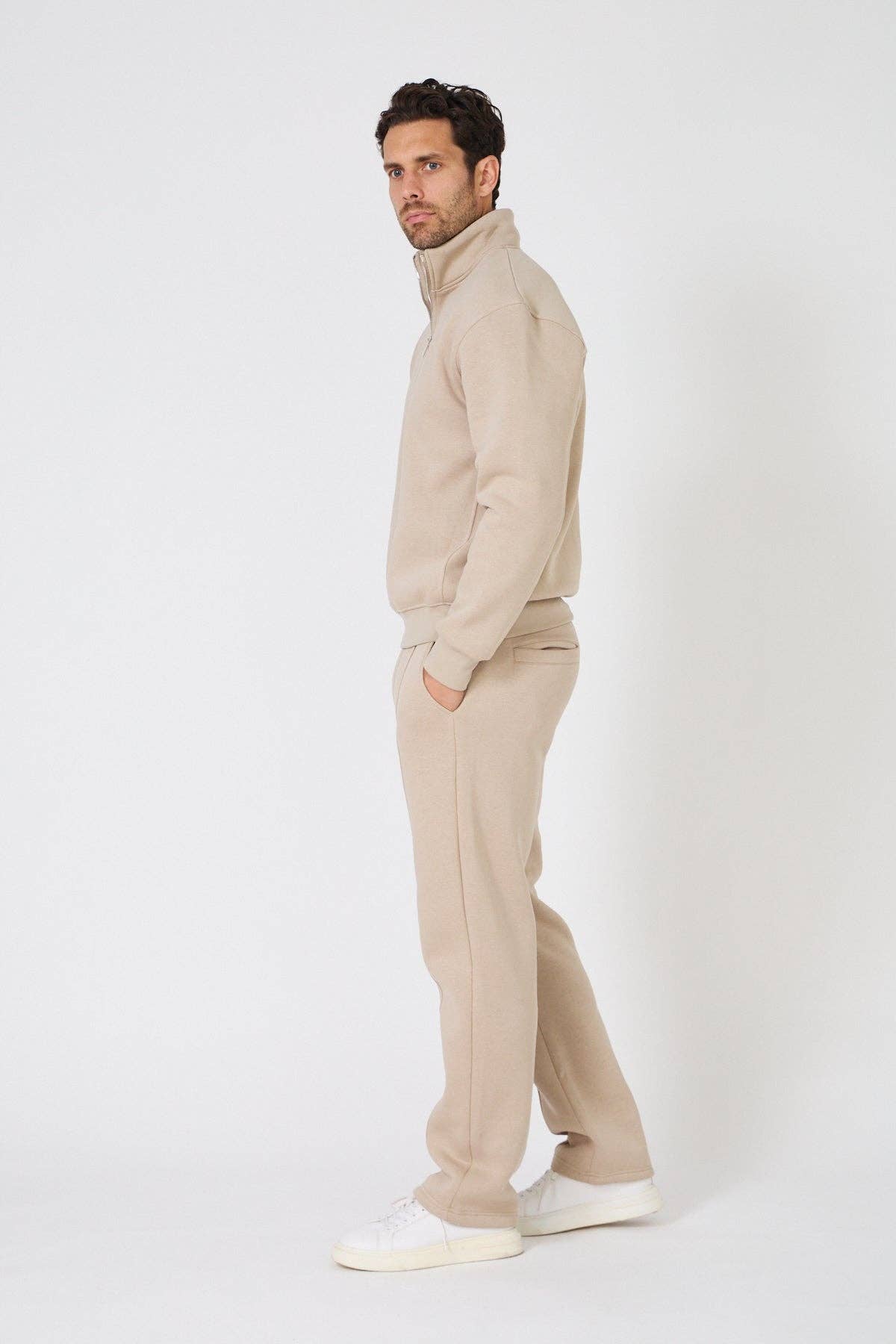 TOP MONDAY - Wholesale Tracksuit - Men's - Oversized Half-Zip Sweatshirt1