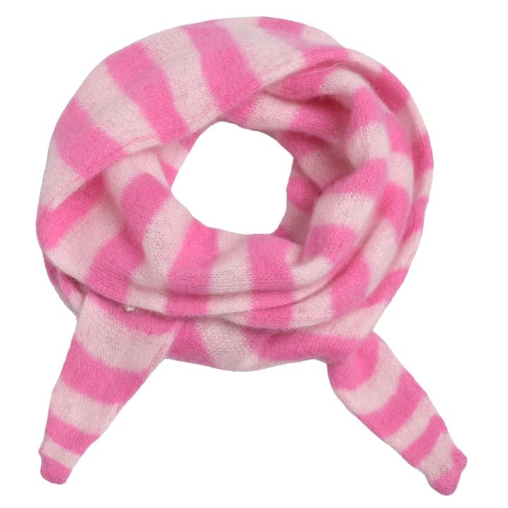 Cashmere scarf Ella-cs with stripes in pink for wholesale by cute stuff GmbH